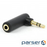 Перехідник 3.5мм M/F 3.5 мм кутовий Cablexpert (A-3.5M-3.5FL)