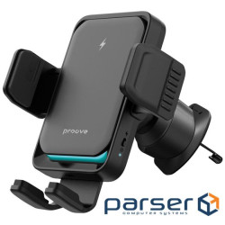 Автодержатель с Беспроводной Зарядкой Proove Sonic Pro 15W black (WHSP15002001)