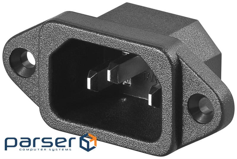 Штекер FreeEnd-IEC(C14),/M панелі типу VDE,чорний (75.01.2955-1)