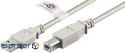 Кабель принтера Gutbay USB2.0 A-B M/M 5.0m, AWG24+28 2xShielded Cu, сірий (78.01.2921-1)
