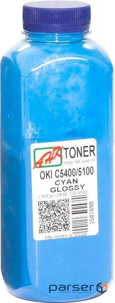Тонер OKI C5100/5200/5300/5400 160г Glossy Cyan AHK (1501690)