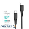 Дата кабель USB-C to USB-C 1.0m 3A 60W textured PVC black ColorWay (CW-CBPDCC094-BK)