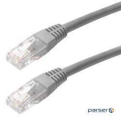 Патч-корд неекранованій RJ45 UTP5e 1.5m,patch AWG26 D=4.5mm Gold,сірий (78.01.4450-1)