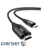 Кабель HOCO UA16 Type-C to HDTV HD on-screen cable Metal Gray (6931474755025)