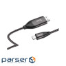 Кабель HOCO UA16 Type-C to HDTV HD on-screen cable Metal Gray (6931474755025)