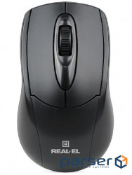 Mouse Real-El RM-207, USB, black (RM-207 black)
