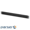 Horizontal cable brush management panel 1U 19", metal, black (RAL 9005) (DN-97661)