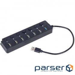 USB хаб із вимикачами GEMBIRD UHB-U3P1U2P6P-01