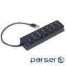 USB хаб із вимикачами GEMBIRD UHB-U3P1U2P6P-01