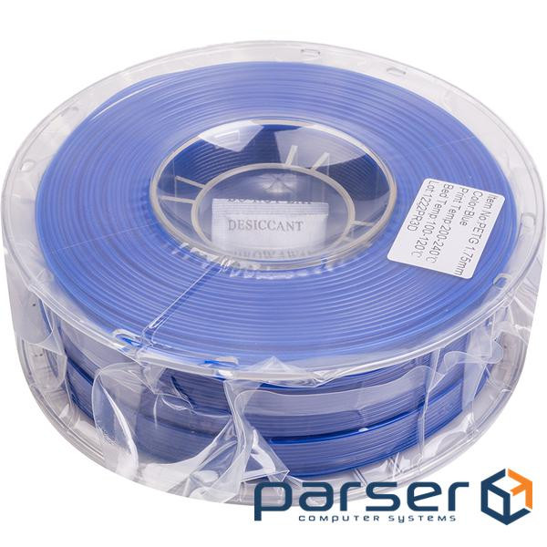 PowerPlant Filament PETG plastic for 3D printer 1.75 mm 1 kg, blue (PT812912)