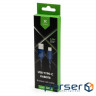 Дата кабель USB 2.0 AM to Type-C 2color nylon 1m blue Vinga (VCPDCTCNB31B)