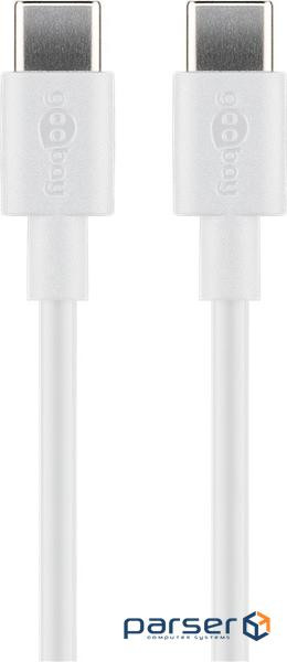 Кабель пристроїв USB Type-C M/M 2.0m,(USB2.0) 480Mbps 3A AWG20+28,білий (75.05.1244-1) (75.05.1244-1)