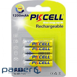 Акумулятор PKCELL Rechargeable AAA 1200mAh 4шт/уп (PC/AAA1200-4B)