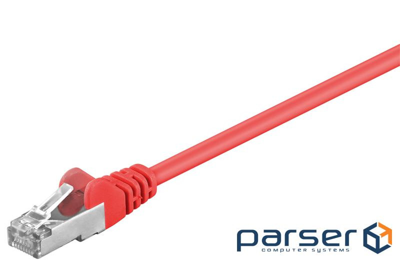 Патч-корд фольгований RJ45 FTP5e 0.25m, patch AWG26 D=5.5mm Gold Protect, червоний (75.06.8620-10)