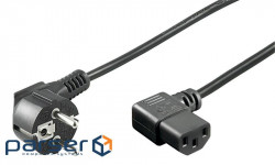 Device power cable IEC(Schuko)-(C13) M/F 5.0m,90е/90е 3x1.00mm Cu,black (75.09.3119-1)