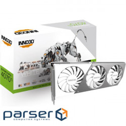Видеокарта INNO3D Geforce RTX 4070 Ti X3 OC White (N407T3-126XX-186148W)