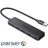 Концентратор Ugreen USB 3.0 to 4хUSB 3.0 0.15m Space Gray CM219 (25851)