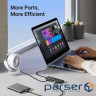 Концентратор Ugreen USB 3.0 to 4хUSB 3.0 0.15m Space Gray CM219 (25851)