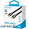 Кабель HDMI M - M, 0.5 м, V2.0, 4K 60Гц, обплетення, Zinc Alloy Type чорний Vention (ALMBD)