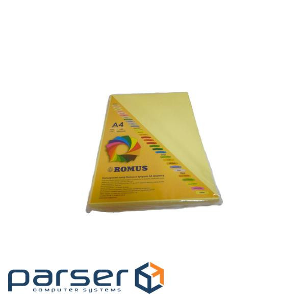 Папір Romus A4 160 г/м2 100sh Yellow (R50584)
