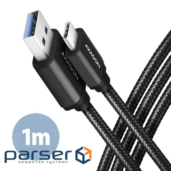 Кабель USB-C TO USB3.2 1M BLACK BUCM3-AM10AB AXAGON