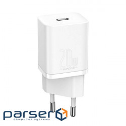 Мережевий зарядний пристрій Baseus Super Si Quick Charger 1C 20W EU White (CCSUP-B02)
