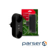 Мережевий розгалужувач EUROELECTRIC X2 16A 2xUSB Black з заземленням (EE-2/2USB-16A(black))