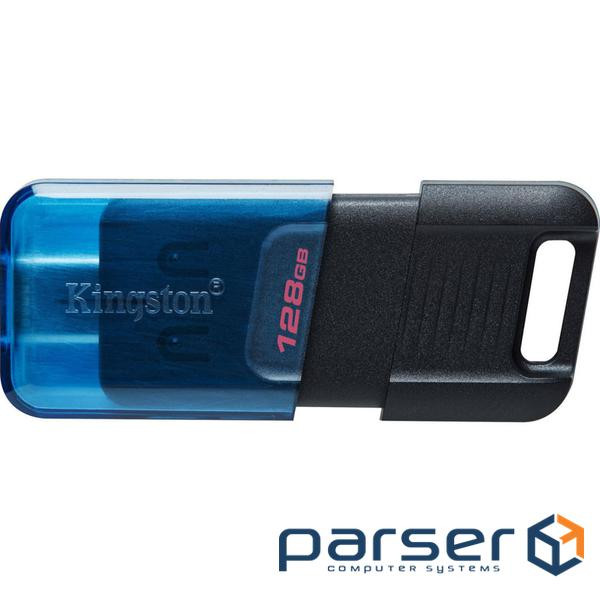 Флеш-накопичувач USB3.2 128GB Type-C Kingston DataTraveler 80 M Blue/Black (DT80M/128GB)