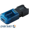 Флеш-накопичувач USB3.2 128GB Type-C Kingston DataTraveler 80 M Blue/Black (DT80M/128GB)