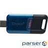 Флеш-накопичувач USB3.2 128GB Type-C Kingston DataTraveler 80 M Blue/Black (DT80M/128GB)