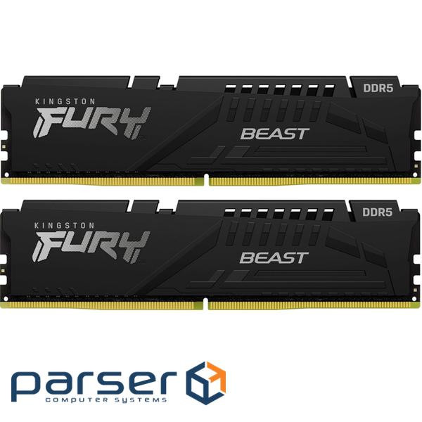 Модуль пам'яті KINGSTON FURY Beast EXPO Black DDR5 6000MHz 64GB Kit 2x32GB (KF560C30BBEK2-64)