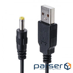 Power cable for USB2.0 devices A-Jack DC M/M 1.0m,4.0x1.7mm Power AWG24 Cu, black (84.00.7085-1)