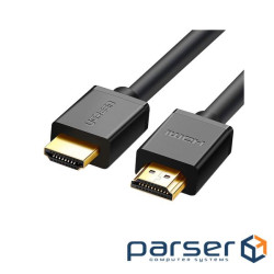 Кабель мультимедійний HDMI M to HDMI M 10.0m HD104 black Ugreen (10110)