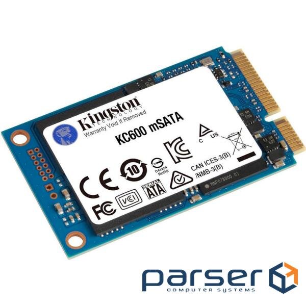 Накопичувач SSD 1Т B Kingston KC600 mSATA SATAIII 3D TLC (SKC600MS/1024G)