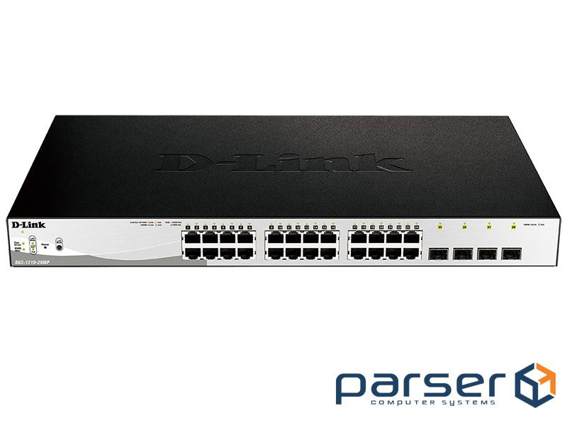 Комутатор мережевий D-Link DGS-1210-28MP/F1A