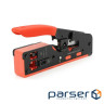 Інструмент HT-718 для обтискання, RJ-45 (8P8C) та RJ-12 (6P6C), 6P / 8P + обрізка наскрізних конекто