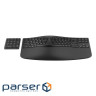 Клавіатура мембранна HP 960 BLK Ergonomic split-zone, 112key, BT, EN/UK, чорний (7E755AA)