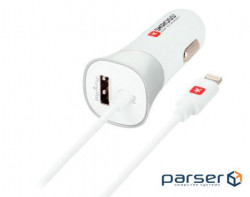 Автомобільний зарядний пристрій з USB та Lightning конектором -USB Car Charger & Light (2.900616)