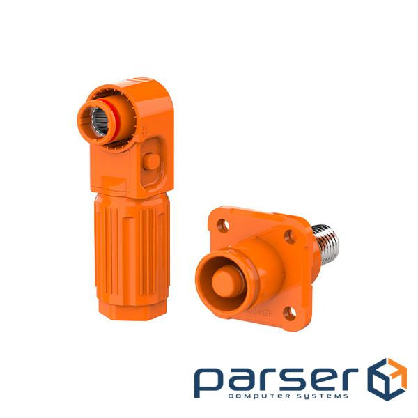 Комплект роз&apos,ємів для АКБ (тато+мама), SRDB-200С, 200А, 1500V, IP67, Orange , 1500V, IP67, Orange