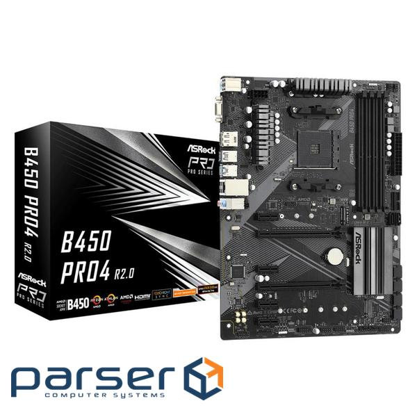 Материнська плата ASROCK B450 Pro4 R2.0