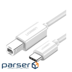 Кабель для принтера Ugreen USB-C 2.0 to BM 1.5m white (40417)