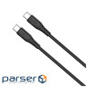 Дата кабель USB-C to USB-C 2.0m 3A 60W textured PVC black ColorWay (CW-CBPDCC095-BK)