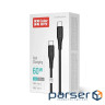 Дата кабель USB-C to USB-C 2.0m 3A 60W textured PVC black ColorWay (CW-CBPDCC095-BK)