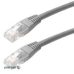 Патч-корд неекранованій RJ45 UTP5e 7.0m,patch AWG26 D=4.5mm Gold,сірий (78.01.4453-1)