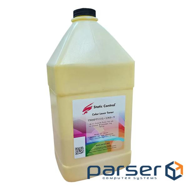 Тонер HP/Canon MPTCOL 1кг yellow Static Control (TRMPTCOL-1KG-Y)