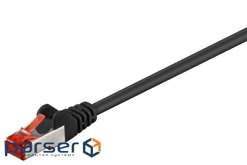 Screen Patch Cord RJ45 SFTP6 2.0m,patch AWG27 D=6.0mm Gold Protect,чорний (75.09.5498-10)