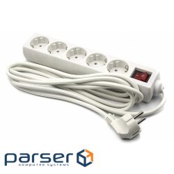 Power strip extension POWERPLANT JY-1052/ 3 White 3.0м (PPSA08M30S5)
