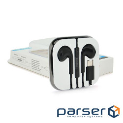 Універсальні навушники-вкладиші iKAKU KSC-697 HAOYUN з мікрофоном (Type-C), Black, Bо (KSC-697-TC-B) (KSC-697-TC-B)