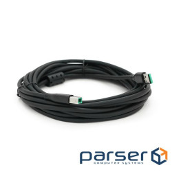 Кабель для принтера USB 2.0 AM/BM 5.0m ferrite black VEGGIEG (V-U207)
