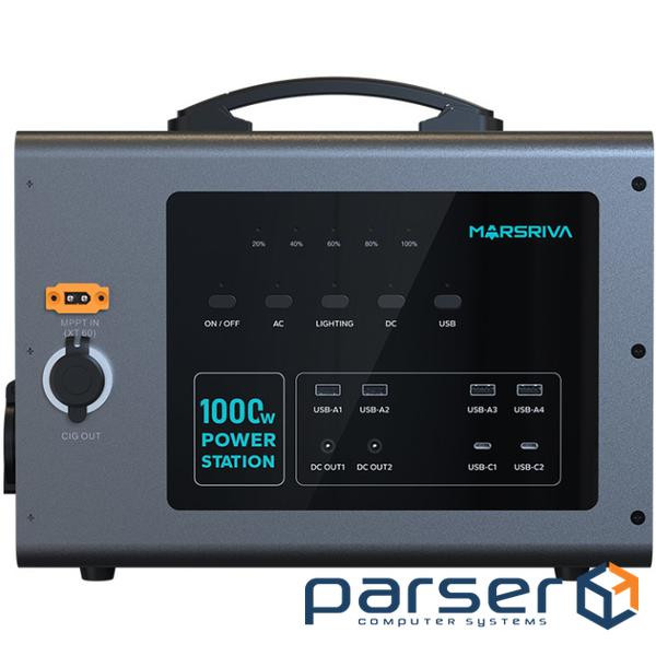 Зарядна станція Marsriva MP10 1000Вт (1008Вт/г) LiFePo4, PD 60Вт (MP10V3)